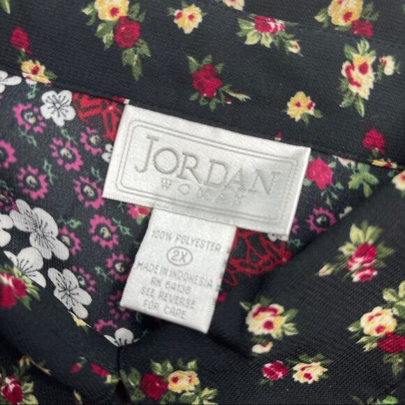 Jordan Woman floral blouse sheer silky long sleeve - Picture 9 of 10